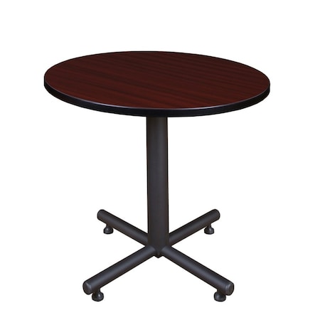 Kobe Square & Round Tables, Wood, Metal Top, Mahogany