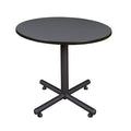 Round Tables > Breakroom Tables > Kobe Square & Round Tables, Wood, Metal Top, Grey