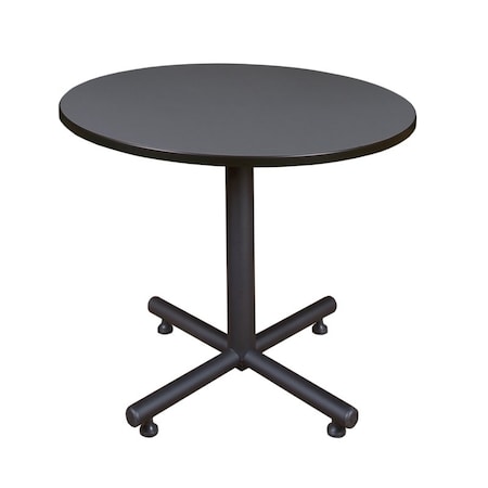 Round Tables > Breakroom Tables > Kobe Square & Round Tables, Wood, Metal Top, Grey