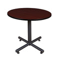 Round Tables > Breakroom Tables > Kobe Square & Round Tables, Wood, Metal Top, Mahogany