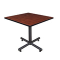 Square Tables > Breakroom Tables > Kobe Square & Round Tables, Wood, Metal Top, Cherry