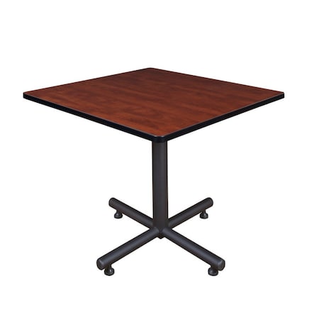 Square Tables > Breakroom Tables > Kobe Square & Round Tables, Wood, Metal Top, Cherry