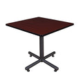 Square Tables > Breakroom Tables > Kobe Square & Round Tables, Wood, Metal Top, Mahogany