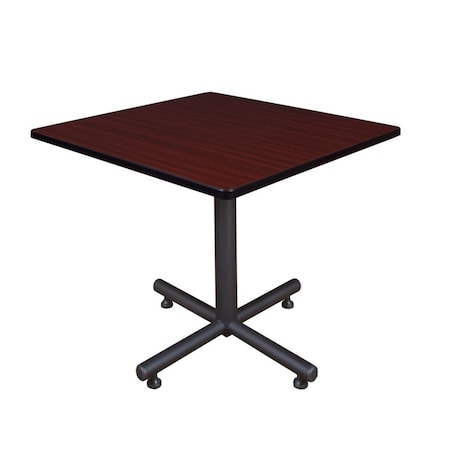 Square Tables > Breakroom Tables > Kobe Square & Round Tables, Wood, Metal Top, Mahogany