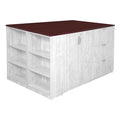Regency Legacy Stand Up Quad with Bookcase End Top- Mahogany