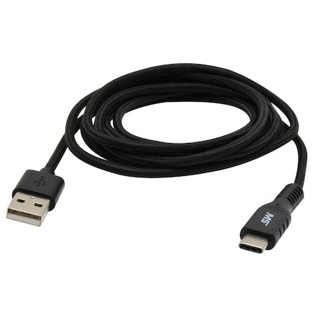 USB-C Charge and Sync Cable, Black, 7ft