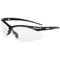 Safety Glasses, Anti-Fog, Clear Lens, Black Frame, Half-Frame