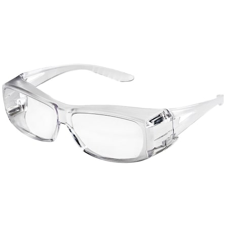 X350, Safety Glasses, Anti-Scratch, Clear Lens, Clear Frame, Full-Frame