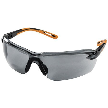 Advantage Plus, Safety Glasses, Anti-Scratch, Smoke Lens, Black Frame, Half-Frame