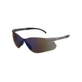 Safety Glasses, Anti-Scratch, Blue Mirror Lens, Gunmetal Frame, Frameless