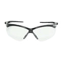 Safety Glasses, Anti-Scratch, Clear Lens, Black Frame, Half-Frame