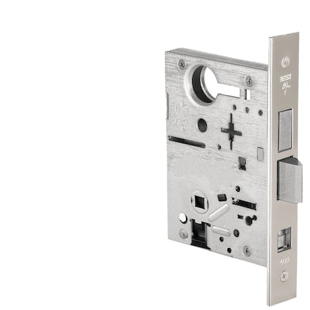 Grade 1 Double Cylinder Storeroom Lock with Deadbolt, Lockbody Only, Bright Chrome, Field Reversible