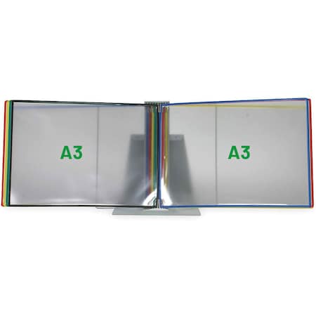 Wall Display Unit, Landscape, 10 A3 Size Asst Color Pockets