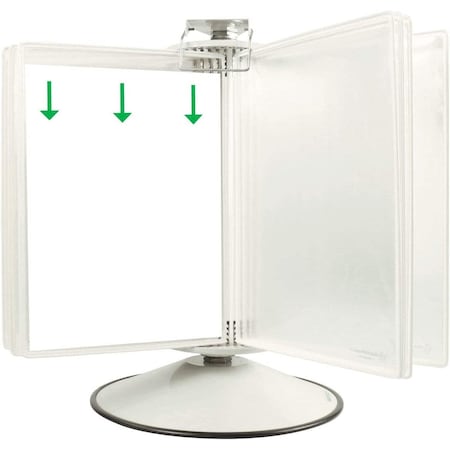 Rotary Display Unit Base, 50 Pockets, White