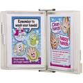 Antimicrobial Wall Display Unit 10 White Pockets