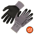 Nitrile Coated Gloves, Microfoam, Palm, 5 Abrasion Level, Gray, S 12 PK