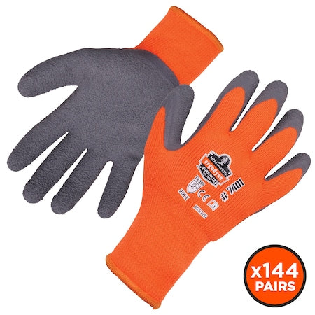 Orange Coated Lightweight Winter Work Gloves, XL, PK144