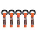 Web Tool Tether, Non-Conductive D-Ring, Orange, 6PK
