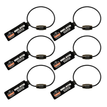 Wire Tool Tail, Screw Gate, 3lbs, Black, 6PK