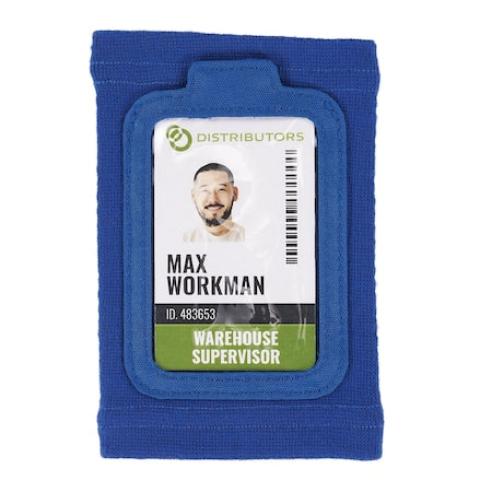 Blue Wrist ID Badge Holder