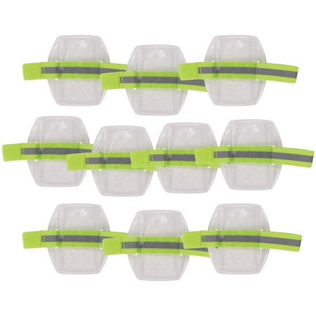 3386 Hi-Vis Lime Arm Band ID Badge Holder, 10PK