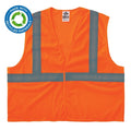 Hi-Vis Safety Vest, 100% recycled polyester, Orange, Size S/M