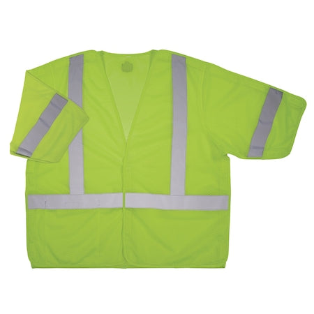 Breakaway Safety Vest, Polyester, Lime, Size 2XL/3XL