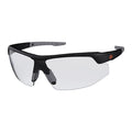 SKOLL, Safety Glasses, Anti-Scratch & Fog-Off+, Clear Lens, Matte Black Frame, Half-Frame