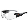 SAGA, Safety Glasses, Anti-Fog, Clear Lens, Matte Black Frame, Frameless