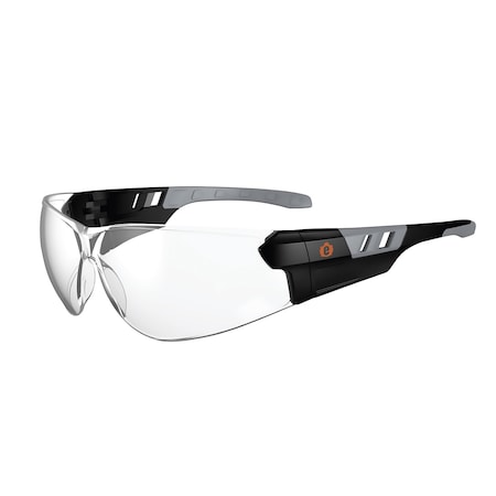 SAGA, Safety Glasses, Anti-Fog, Clear Lens, Matte Black Frame, Frameless