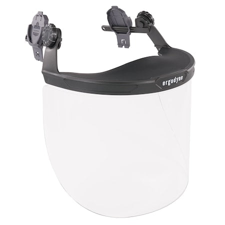 Clear Lens Gray Hard Hat Face Shield for Full Brim