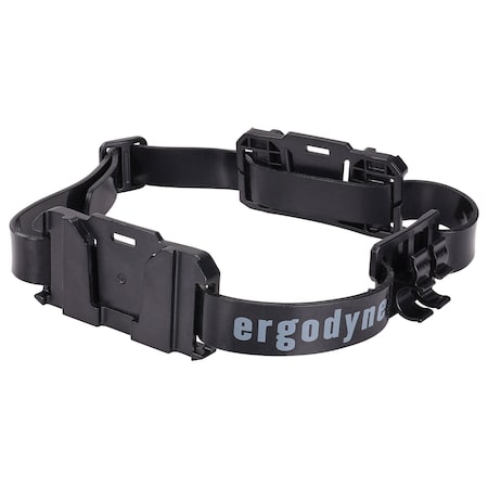 Black Headband Light Mount with Silicone Strap