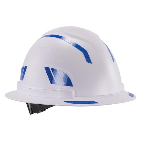 Reflective Hard Hat with Safety Helmet Sticker Kit, Blue