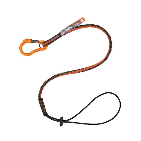 3104F(x) Standard Orange and Gray Tool Lanyard - Carabiner + Cinch Loop - 10lbs