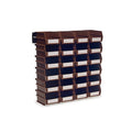 Wall Storage Unit W/ (24) 5-3/8" L x 4-1/8" W x 3" H Brown Poly Bins & Wall Mount Rails