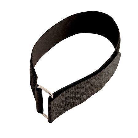 Back-to-Back Strap, No Adhesive, 16 in, 1-1/4 in W, Black, 25 PK