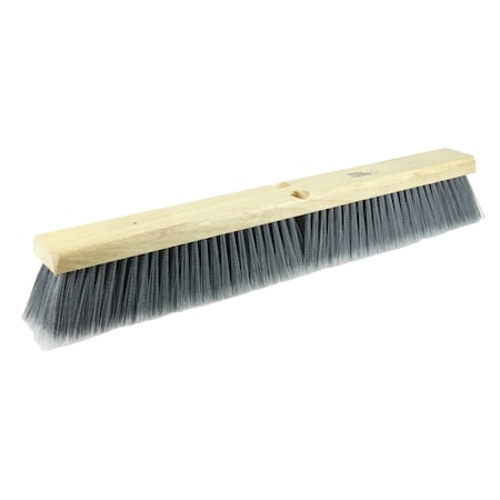 24" Fine Sweep Floor Brush Flagged Silver Polystyrene Fill