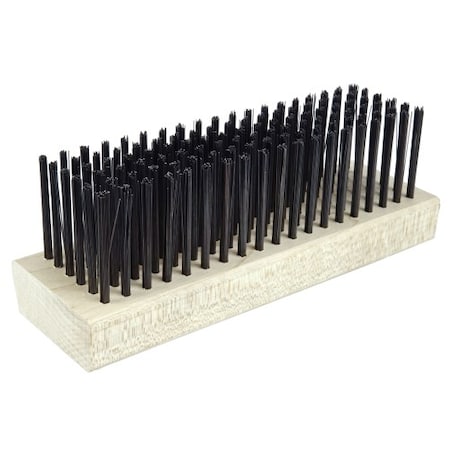 Block Type Scratch Brush, .014 Carbon Steel Fill, Flat Face