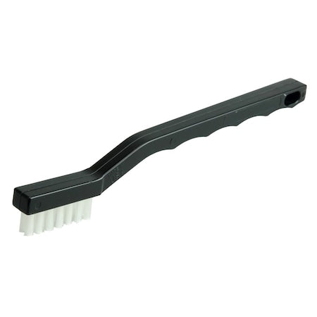 Wire Scratch Brush, .012 White Nylon Fill, Plastic Block, 3 x 7 Rows