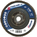 4-1/2" Tiger Paw Density Flap Disc, Flat (TY27), 40Z, 5/8"-11 UNC