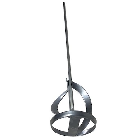 5 Gallon Paint Mixer, 4" Spiral Blade, 22 3/4" Long Shaft, Fits 1/2" Drill