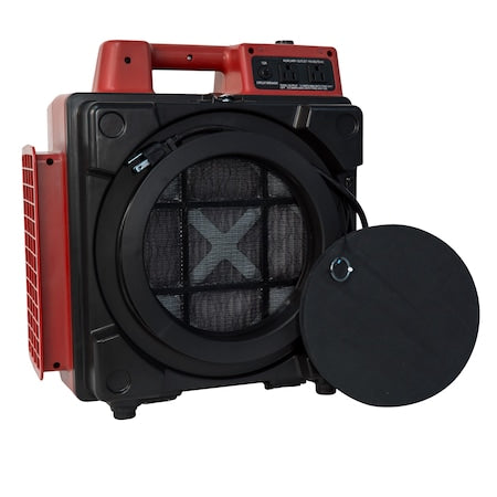HEPA Mini Air Scrubber W/ Built-In Power Outlets & 3-Stage Filter System, 1/2 HP, 550 CFM, 2.8 Amps, 5 Speed