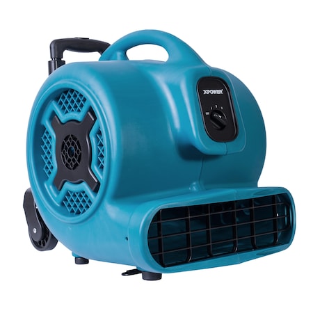 Air Mover W/ Telescopic Handle and Wheels, 1 HP, 3600 CFM, 8.5 Amps, 4 Positions, 3 Speeds