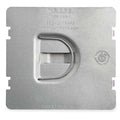Box Cover, Square Box Type, 2 Gang, Galvanized Steel, Flat Cover Type