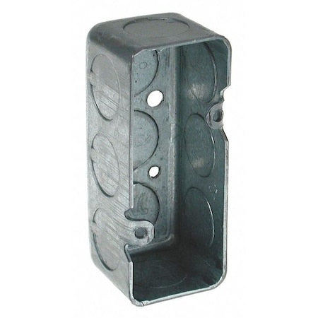 Electrical Box, 1 Gang, Galvanized Steel, Handy Box Type, Rectangular Shape