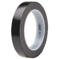 Floor Marking Tape, vinyl, Solid, Black, 3/4 in W., 5.2 mil Thickness