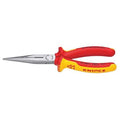 Insulated Long Nose Plier, 8 in., Serrated