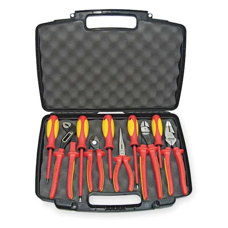10 pc Insulated Tool Set, Includes Pliers and Screwdrivers, SAE
