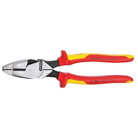 9 1/8 in Linemans Plier High Leverage, Steel