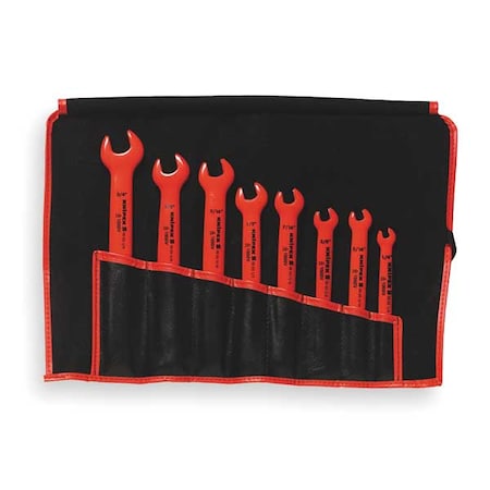 Insulated Open End Wrench Set, 8 pc.